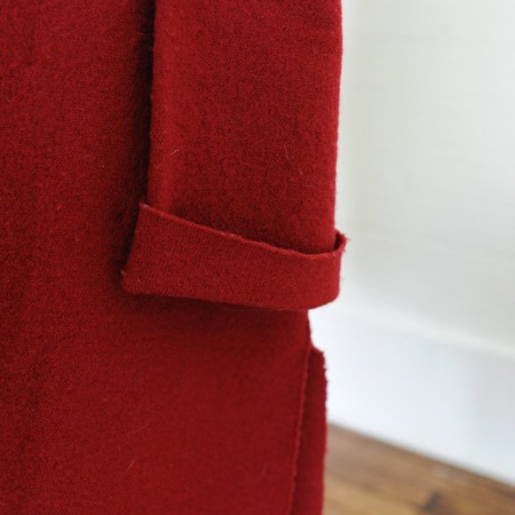 Red Wool Coat - Picture 4 of 7